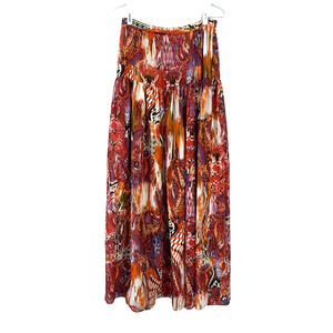 Boston Proper Ikat Patch Maxi Skirt Vacation Resort Size 2 NWT